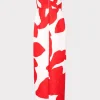 Maxi Dresses-MILLY Orion Grand Foliage Dress Red/White