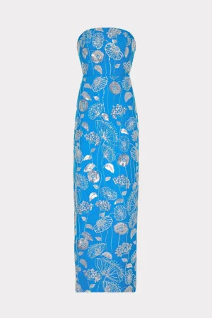 orion_sequin_embellished__0-1.webp Guest Of Dresses-MILLY Orion Sequin Embellished Linen Dress Blue/White