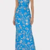 Guest Of Dresses-MILLY Orion Sequin Embellished Linen Dress Blue/White