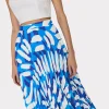 Skirts-MILLY Otha Brushstroke Pleated Skirt Blue Multi