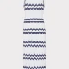 Knit Dresses-MILLY Oversized Zig Zag Midi Dress Navy/Ecru