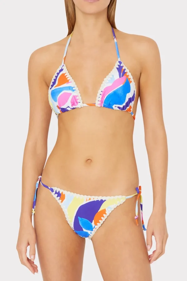 Jumpsuits & Rompers-MILLY Painted Bloom Bikini Bottom Blue Multi