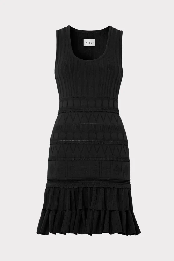 pepper_knit_ruffle_mini_d_0.webp Sundresses-MILLY Pepper Knit Ruffle Mini Dress Black