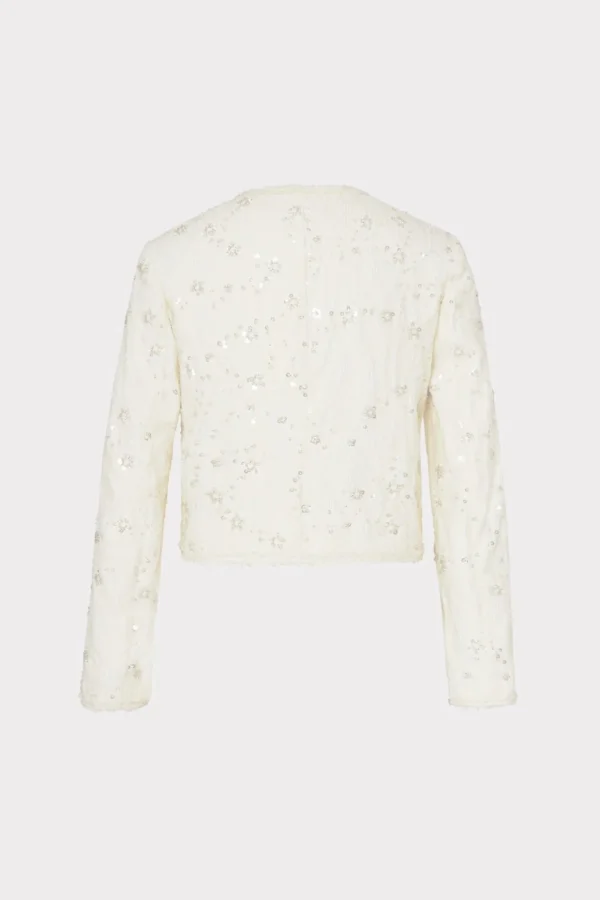 Coats & Jackets-MILLY Pheobe Beaded Jacket Ecru