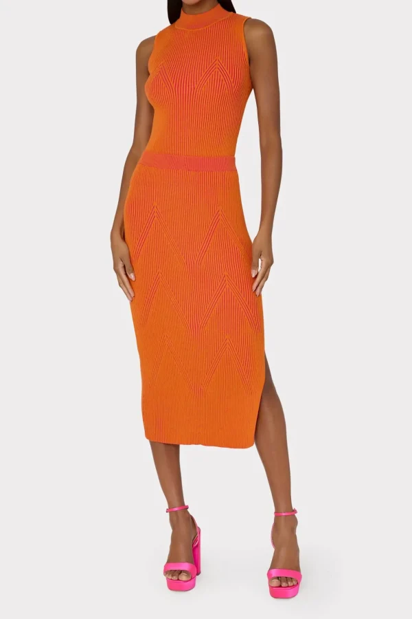 plaited_knit_midi_skirt_1-2.webp Skirts-MILLY Plaited Knit Midi Skirt Pink/Coral