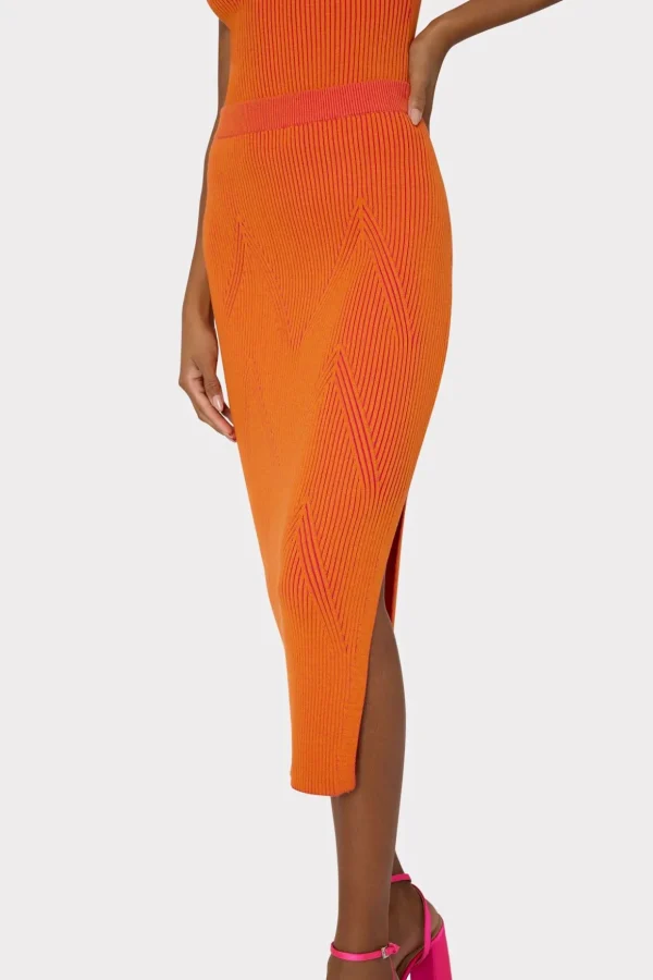 plaited_knit_midi_skirt_2-1.webp Sweaters & Knits-MILLY Plaited Knit Midi Skirt Pink/Coral