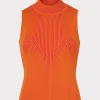 Tops-MILLY Plaited Knit Shell Top Pink/Coral