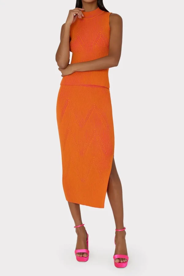 plaited_knit_shell_top_1-2.webp Matching Sets-MILLY Plaited Knit Shell Top Pink/Coral