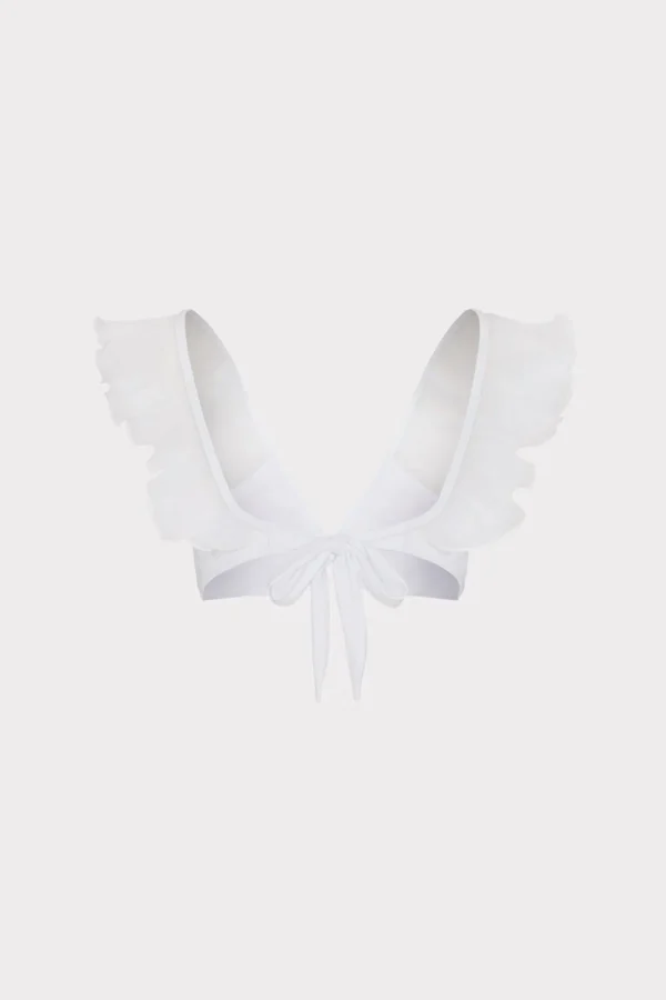 pleated_organza_bikini_to_4.webp Jumpsuits & Rompers-MILLY Pleated Organza Bikini Top White