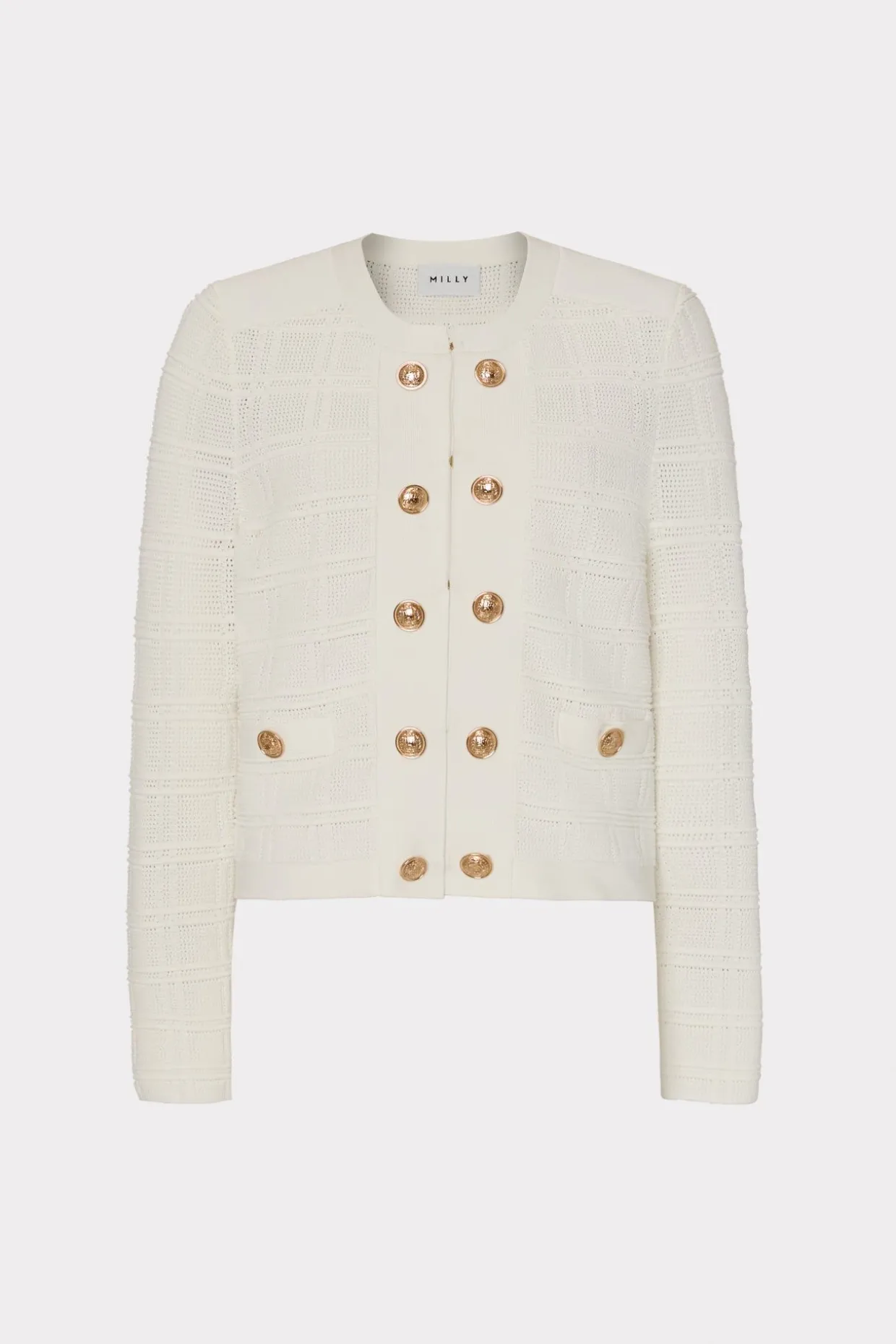 pointelle_textured_knit_j_0-4.webp Jumpsuits & Rompers-MILLY Pointelle Textured Knit Jacket Ecru