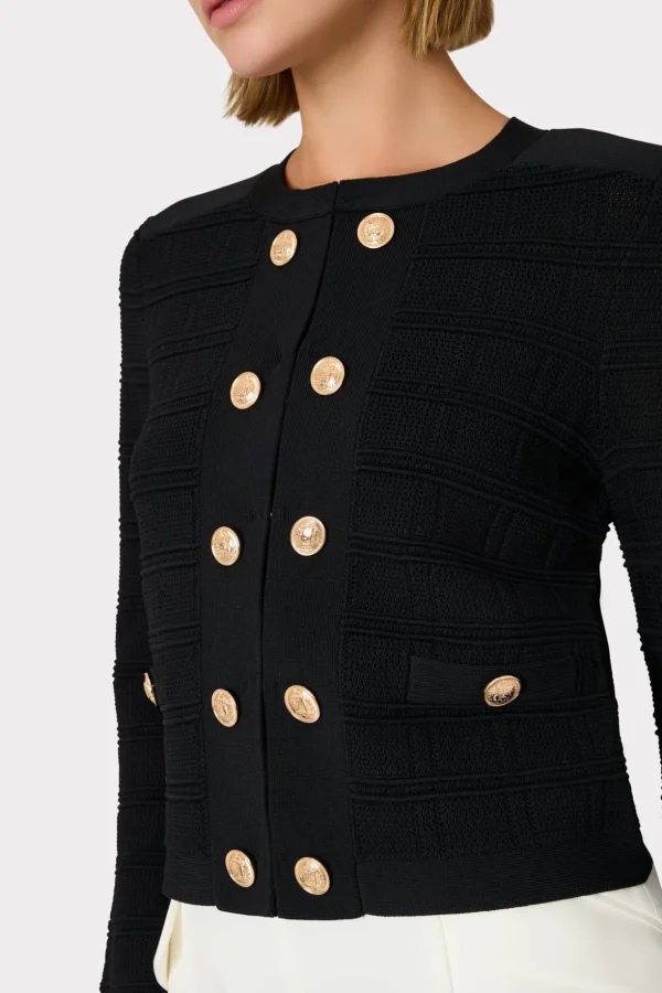 pointelle_textured_knit_j_2-3.webp Jumpsuits & Rompers-MILLY Pointelle Textured Knit Jacket Black