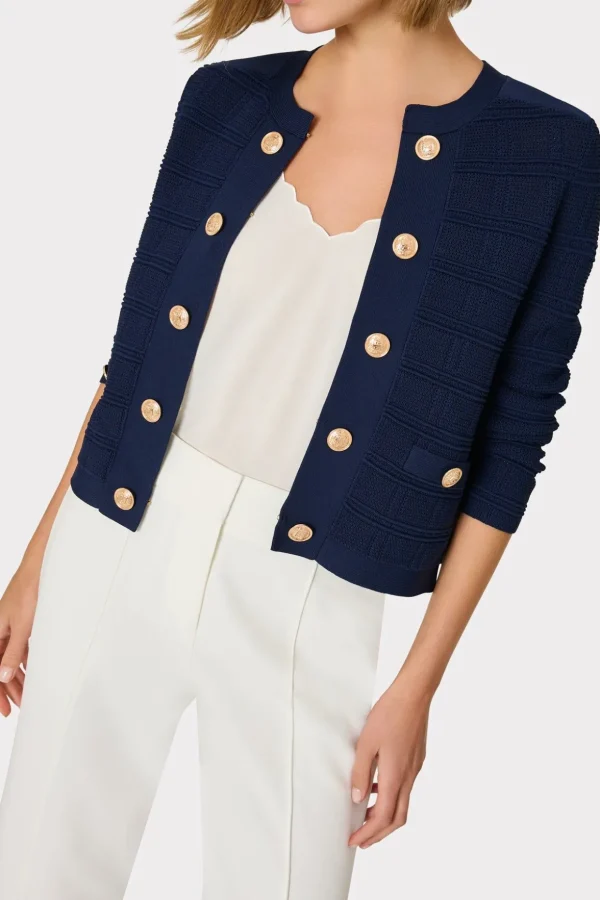 pointelle_textured_knit_j_3-5.webp Jumpsuits & Rompers-MILLY Pointelle Textured Knit Jacket Navy