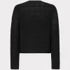 Sweaters & Knits-MILLY Pointelle Textured Knit Jacket Black