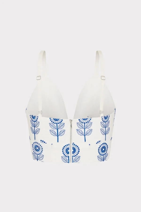 poppy_embroidery_top_3-1.webp Matching Sets-MILLY Poppy Embroidery Top White/Blue