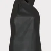 Jumpsuits & Rompers-MILLY Preston Vegan Leather Top Black