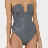 One Piece Swimsuits-MILLY Ragatta One Piece Grey