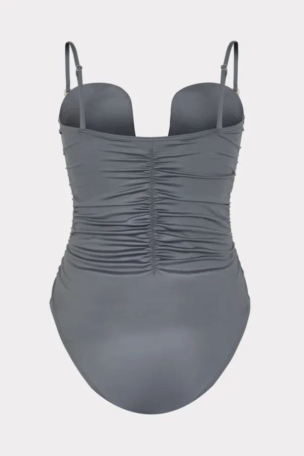 One Piece Swimsuits-MILLY Ragatta One Piece Grey