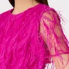 rana_feather_dress_2-1.webp Pink Dresses-MILLY Rana Feather Dress Fuchsia