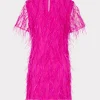 rana_feather_dress_3-1.webp Pink Dresses-MILLY Rana Feather Dress Fuchsia