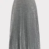 Skirts-MILLY Rayla Pleated Sequins Skirt Silver