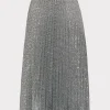 Skirts-MILLY Rayla Pleated Sequins Skirt Silver