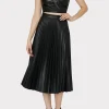 rayla_vegan_leather_pleat_1.webp Skirts-MILLY Rayla Vegan Leather Pleated Skirt Black