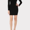 Little Black Dresses-MILLY Ren Sheer Cut Out Mini Dress Black