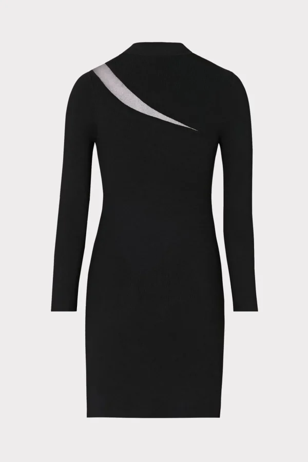Jumpsuits & Rompers-MILLY Ren Sheer Cut Out Mini Dress Black