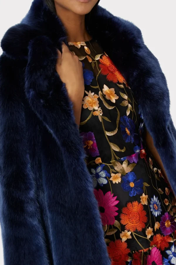 riley_faux_fur_coat_2.webp Coats & Jackets-MILLY Riley Faux Fur Coat Navy