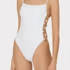 One Piece Swimsuits-MILLY Ringside One Piece White