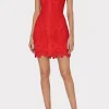 Jumpsuits & Rompers-MILLY Roja Lace Mini Dress Red