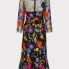 Jumpsuits & Rompers-MILLY Rosalind Fall Foliage Embroidery Dress Black Multi