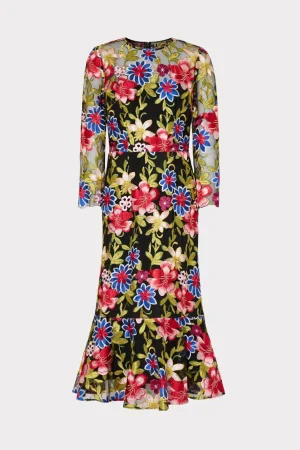 rosalind_floral_embroider_0-2.webp Evening Gowns-MILLY Rosalind Floral Embroidery Dress Red Multi