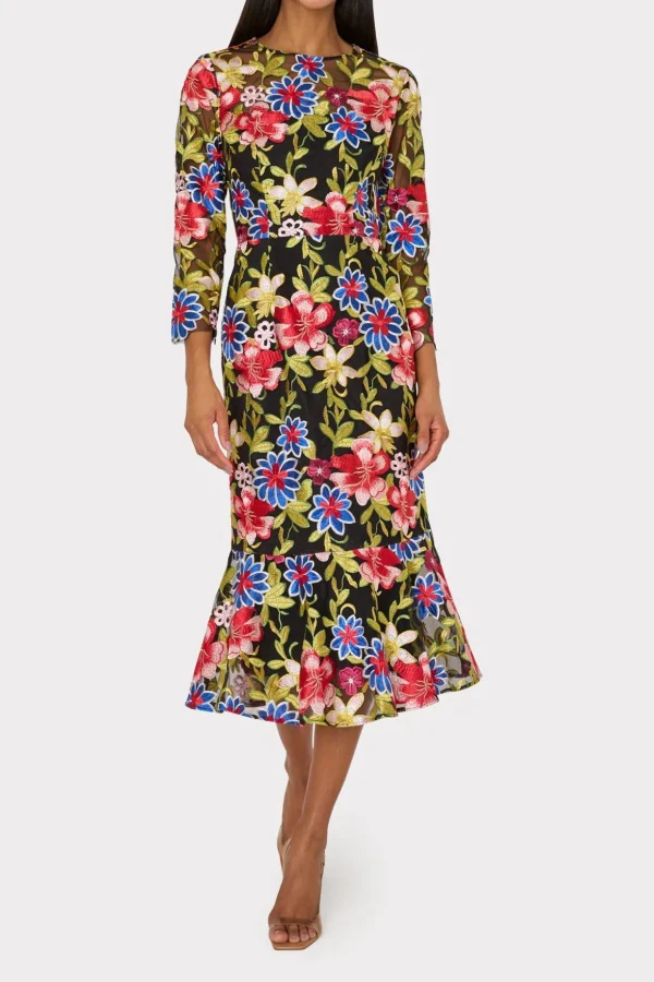 rosalind_floral_embroider_1.webp Jumpsuits & Rompers-MILLY Rosalind Floral Embroidery Dress Red Multi