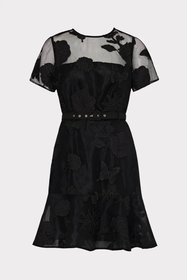 rosie_d_butterfly_embroid_0-4.webp Mini Dresses-MILLY Rosie 3D Butterfly Embroidery Dress Black