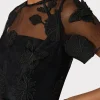 Guest Of Dresses-MILLY Rosie 3D Butterfly Embroidery Dress Black