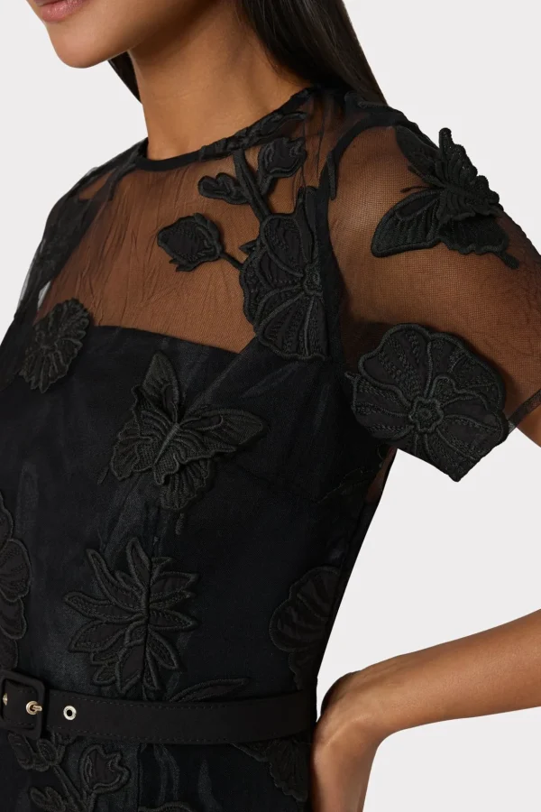 rosie_d_butterfly_embroid_2-3.webp Mini Dresses-MILLY Rosie 3D Butterfly Embroidery Dress Black