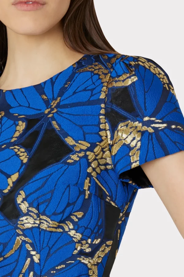 rowen_butterfly_jacquard__2.webp Jumpsuits & Rompers-MILLY Rowen Butterfly Jacquard Dress Blue Multi