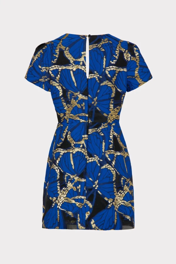 rowen_butterfly_jacquard__3.webp Jumpsuits & Rompers-MILLY Rowen Butterfly Jacquard Dress Blue Multi
