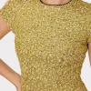 Jumpsuits & Rompers-MILLY Rowen Metallic Tweed Dress Gold