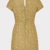 Jumpsuits & Rompers-MILLY Rowen Metallic Tweed Dress Gold