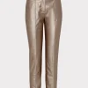 Pants-MILLY Rue Vegan Leather Pants Silver
