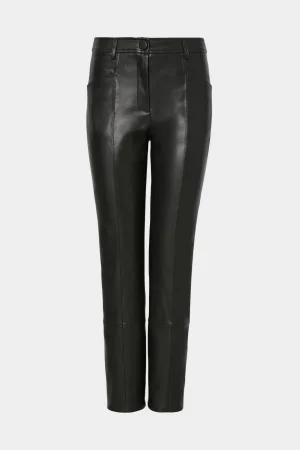 Pants-MILLY Rue Vegan Leather Pants Black