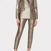 Pants-MILLY Rue Vegan Leather Pants Silver