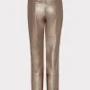 Pants-MILLY Rue Vegan Leather Pants Silver