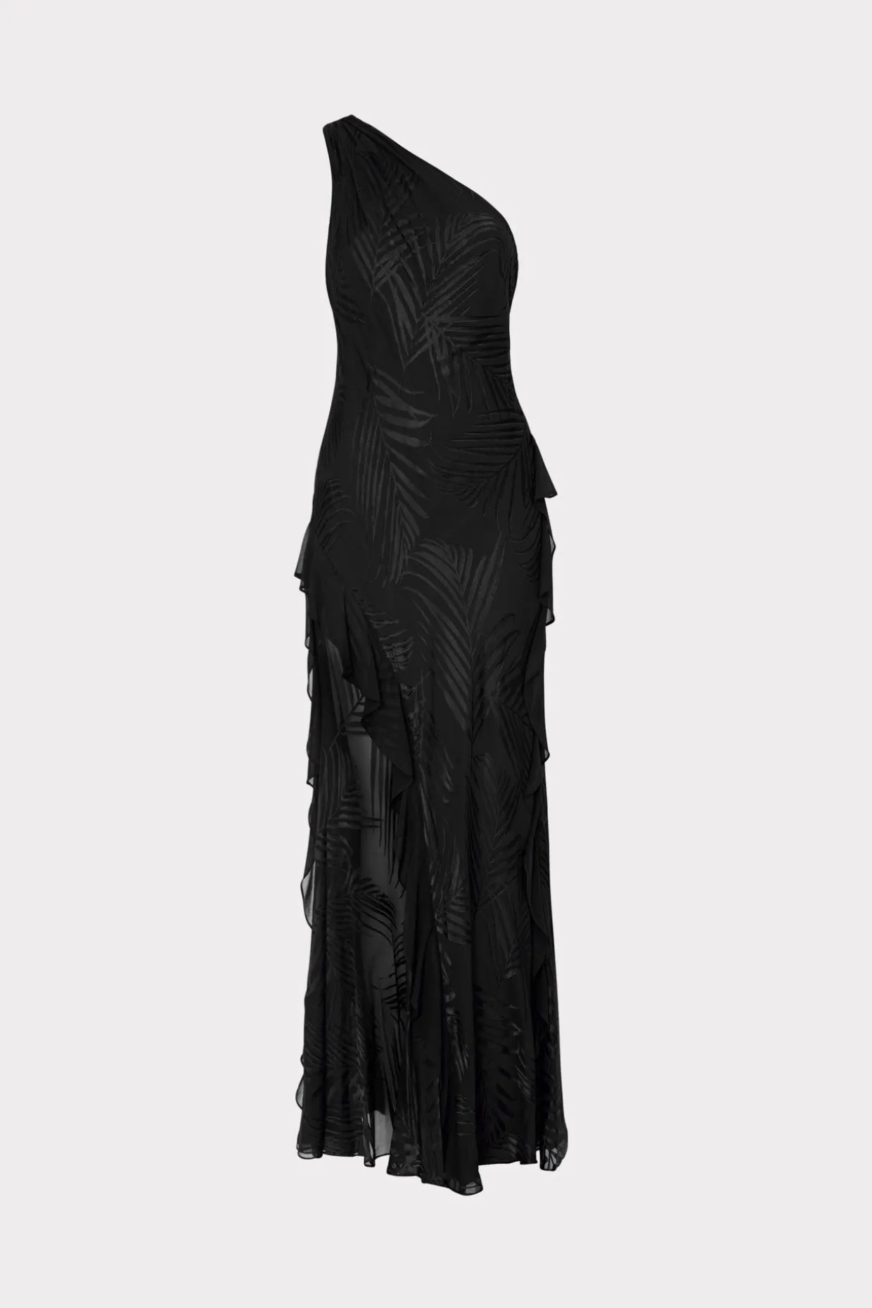 Jumpsuits & Rompers-MILLY Ryanna Chiffon Devore Dress Black
