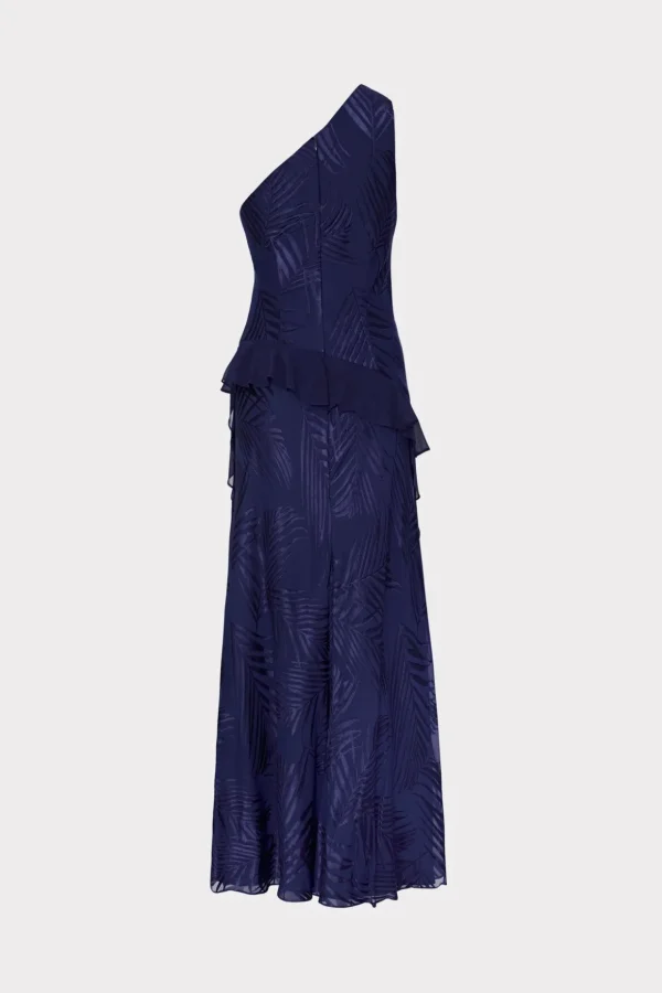 ryanna_chiffon_devore_dre_3-2.webp Jumpsuits & Rompers-MILLY Ryanna Chiffon Devore Dress Navy