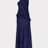 ryanna_chiffon_devore_dre_3-4.webp Guest Of Dresses-MILLY Ryanna Chiffon Devore Dress Navy