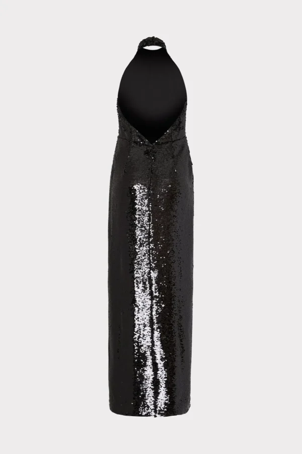 sabine_d_sequins_rosette__3-1.webp Maxi Dresses-MILLY Sabine 3D Sequins Rosette Dress Black