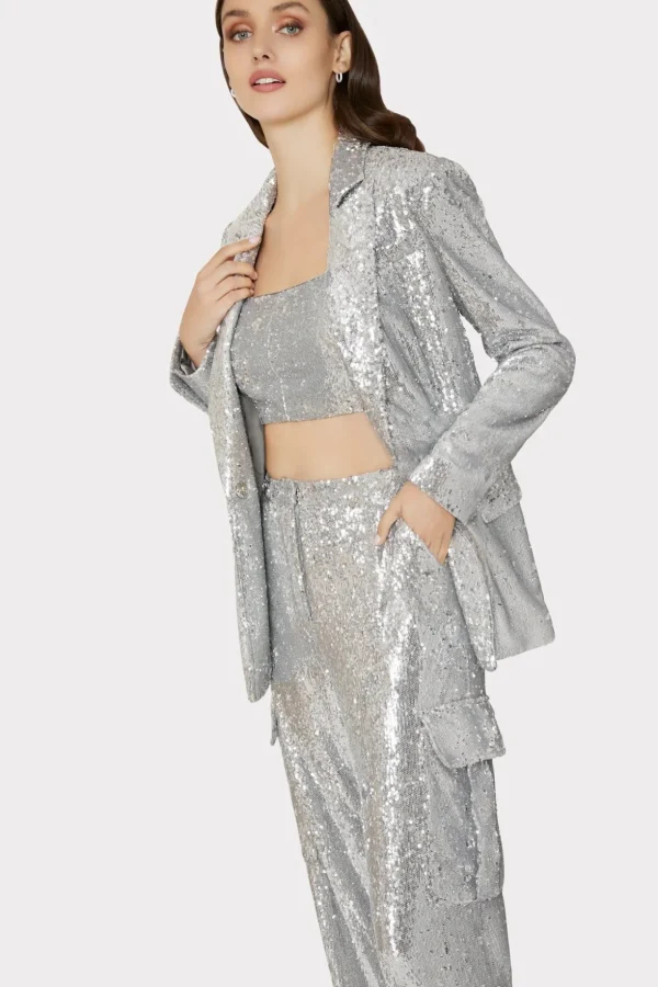 saison_sequins_cargo_pant_2-1.webp Matching Sets-MILLY Saison Sequins Cargo Pants Silver